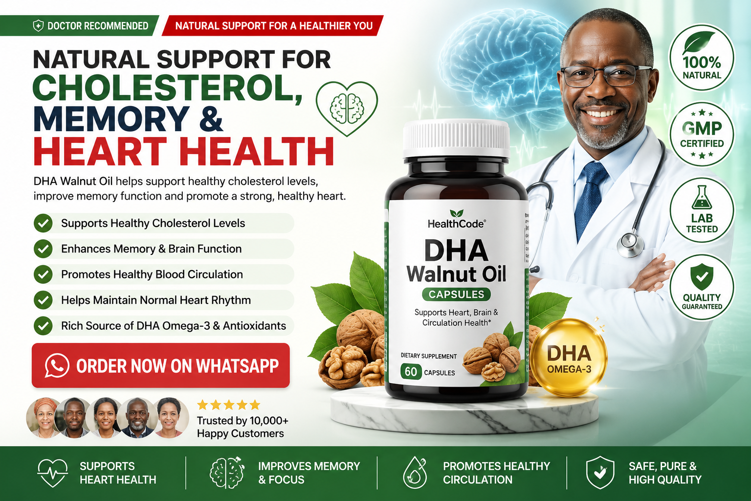 HealthCode DHA Walnut Oil Capsules